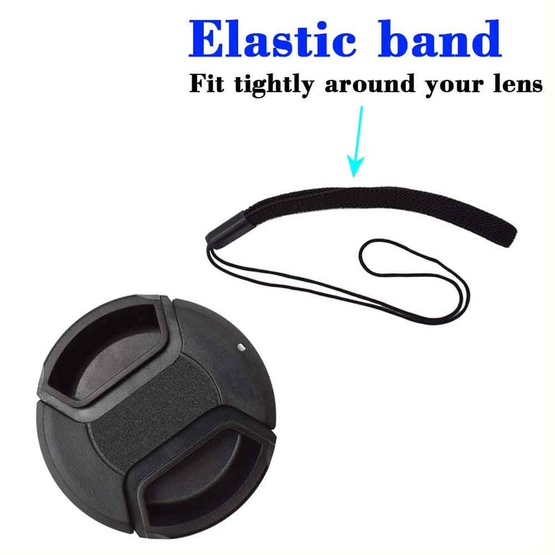 ULBTER 72mm Front Lens Cap Cover + Anti-Loss Keeper Compatible with Canon, Nikon, Sony, Fujifilm Camera Lenses with 72mm Thread for AF-S 18-200mm f/3.5-5.6G VR II Lens with Leash -2 Pack - Image 5